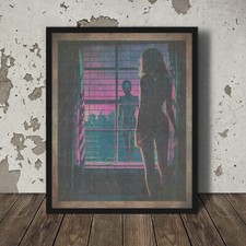 Listing image for Vintage ALIEN ABDUCTION Wall Art, Cryptid Sexy Sci-fi Poster, UFO Sighting Decor