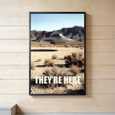 Listing image for The Bob Lazar Story UFO UAP Flying Saucer Area 51 Poster,Wall Art Print