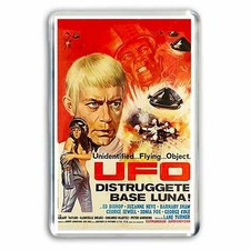 Listing image for RETRO SCI FI UFO ED STRAKER POSTER ART -JUMBO FRIDGE MAGNET