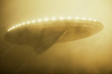 Listing image for Alien UFO Spaceship Art Print Sci Fi Flying Saucer Fantasy Wall Decor Poster