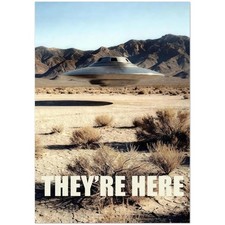 Listing image for Desert UFO Sighting Retro Sci-Fi Alien Poster